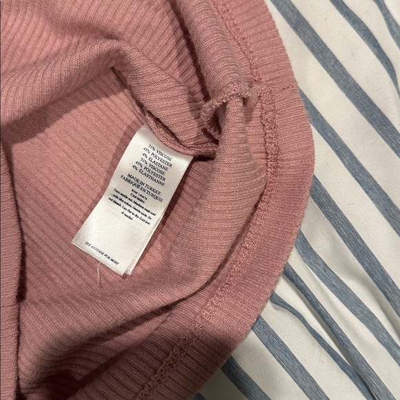 Faherty Dusty Rose Ribbed Rackerback Tank Top - Picture 3 of 3